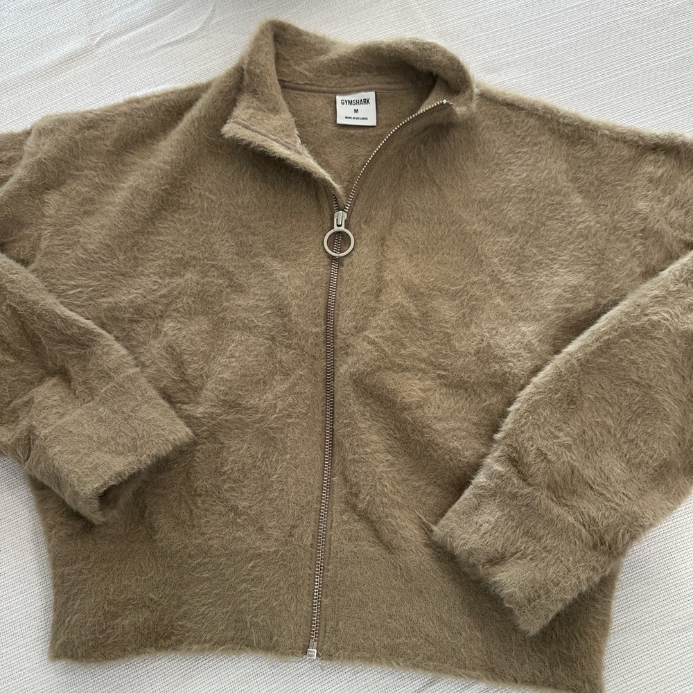 Gymshark Tan Fuzzy Sweater